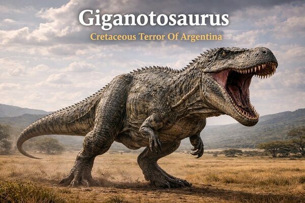 Giganotosaurus was a massive meat-eating dinosaur that lived about 99 million years ago in what is now Argentina, and it was one of the largest predators to ever walk the Earth.